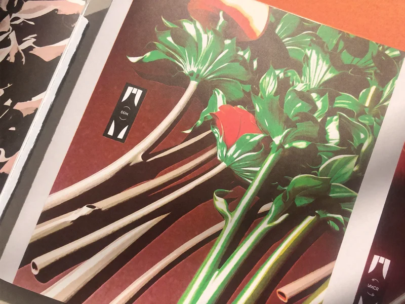 Ilustracja detalu materiałów i pracy florystycznej w kwiaciarni